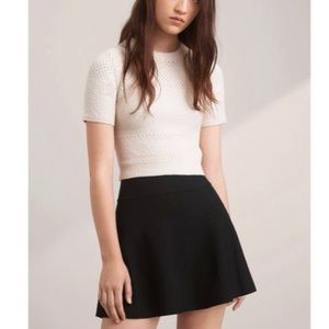 Aritzia Black Cozy Mini Skirt